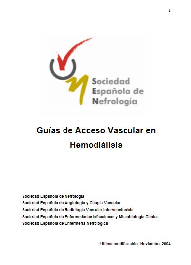 GUÍAS DE ACCESO VASCULAR EN HEMODIÁLISIS