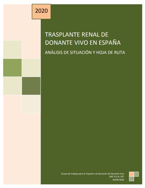 TRASPLANTE RENAL DE  DONANTE VIVO EN ESPAÑA. ANÁLISIS DE SITUACIÓN Y HOJA DE RUTA