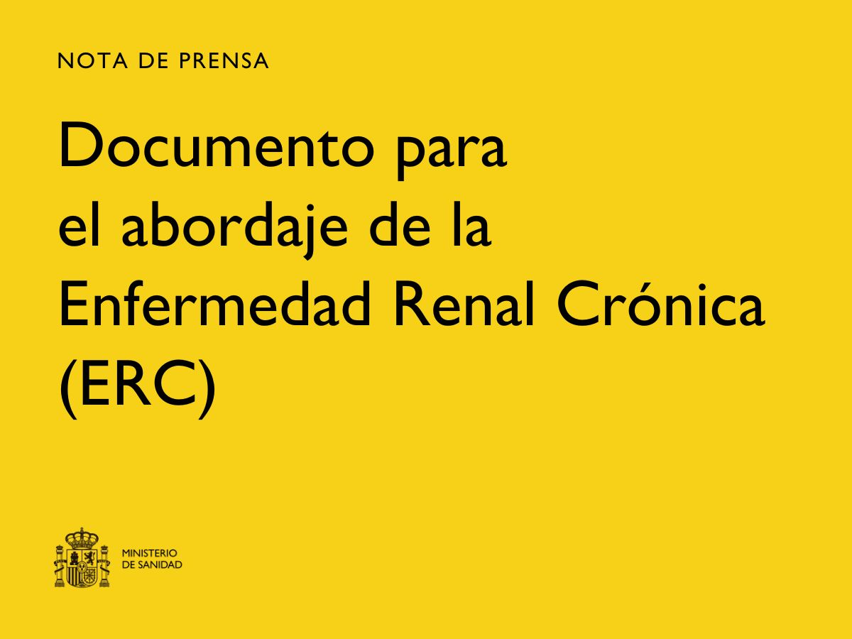 Aprobada la nueva estrategia para el Abordaje de la Enfermedad Renal Crónica por el Consejo Interterritorial del Sistema Nacional de Salud