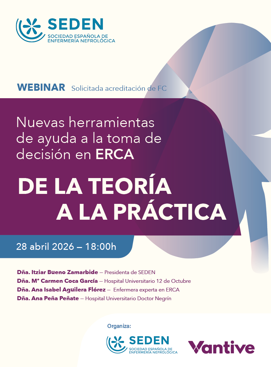 Webinar. Nuevas herramientas de ayuda a la toma de decisión en la Enfermedad Renal Crónica Avanzada (ERCA): de la teoría a la práctica