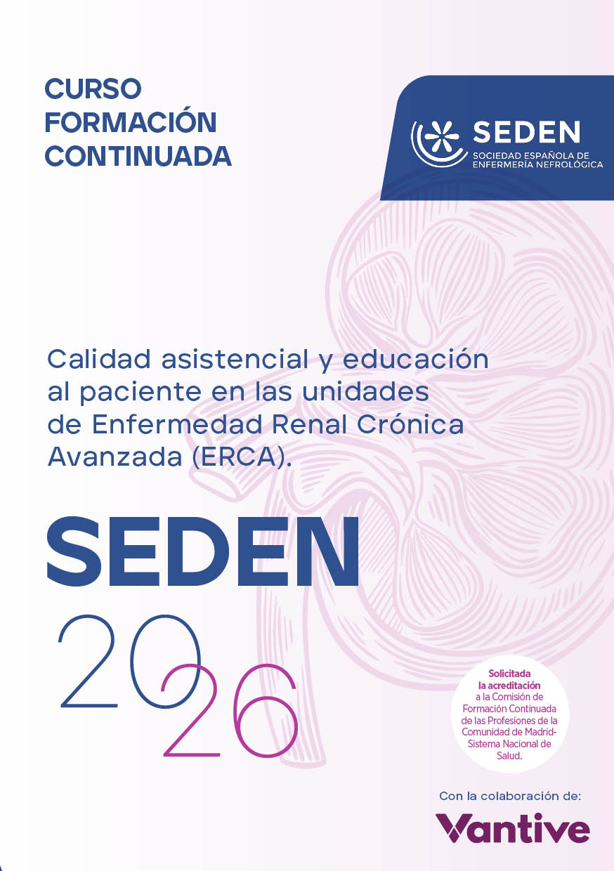 Curso CALIDAD ASISTENCIAL Y EDUCACIÓN AL PACIENTE EN LAS UNIDADES DE ENFERMEDAD RENAL CRÓNICA AVANZADA (ERCA). 6ª Edición