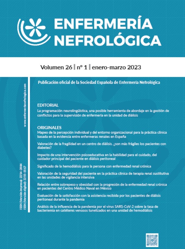 Revista Enfermería Nefrológica nº 26, Volumen 1